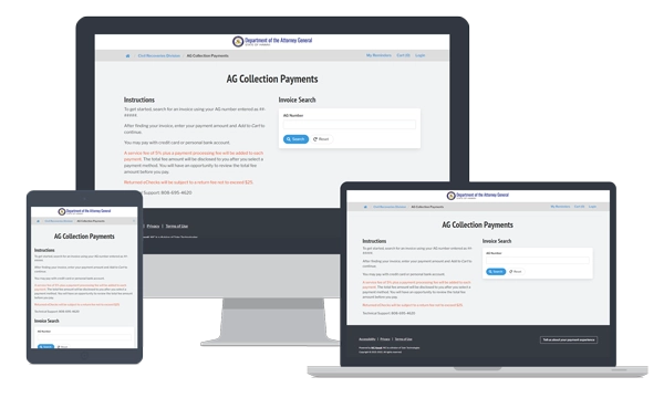 devices showing Attorney General Collection Payments